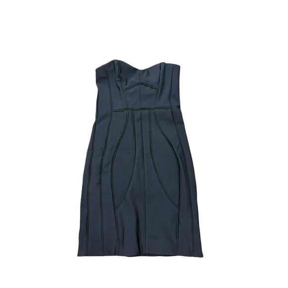 Alexander Wang Black Piped Bustier Mini Dress Strapless Evening Womens 0/2? - Picture 1 of 6